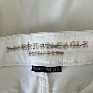 American Eagle Next Level Stretch High Rise White Short